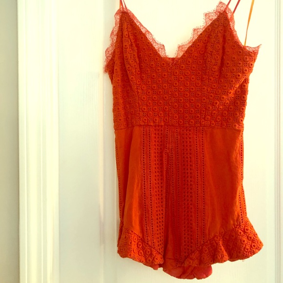 RED saks fifth avenue Other - Coral eyelet romper by RED Saks Fifth Avenue RED saks fifth avenue Other - Coral eyelet romper by RED Saks Fifth Avenue
